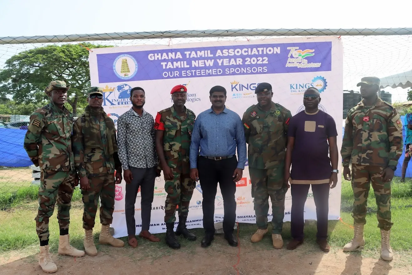 Friends from the Army with James Kwame Rajamani, James Rajamani, James Gnanaraj Rajamani, and Immanuel Rajamani of Kingdom Exim